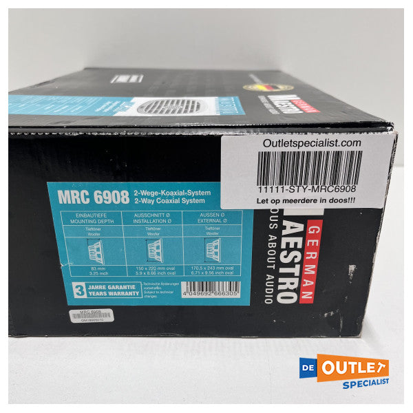 Njemački Maestro 2 -way koaksijalni vodootporni zvučnik 140W - MRC6908