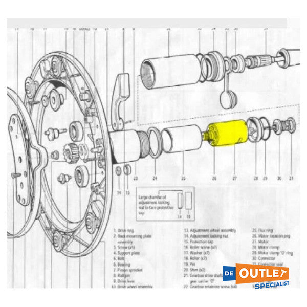 Raymarine MK1 wheelpilot drive motor 12V - N012