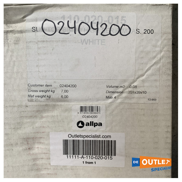 Tessilmare 3 αψίδες αλουμινίου bimini λευκό 200 cm - 110-020-015