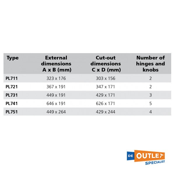 Vetus Patrijspoort 156 x 303 mm Ftuħ iswed - PL711