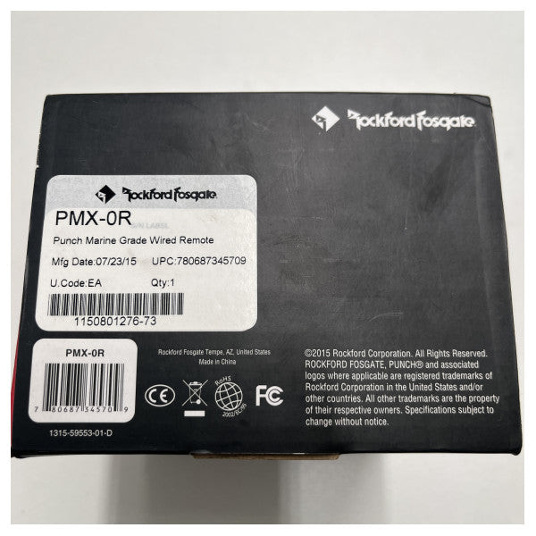 Rockford Fosgate PMX-0R marine audio controller black