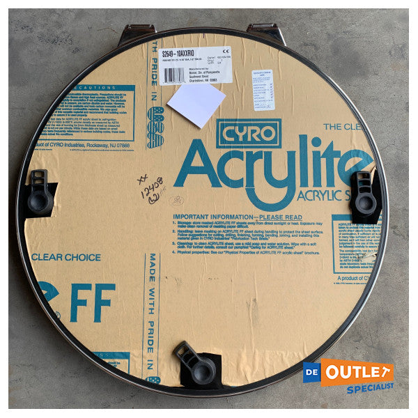 Bomar ruostumattomasta teräksestä valmistettu pyöreä luukku 640 mm - S2649-10AXXRI0