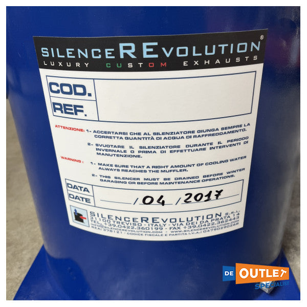 Silence Revolution Exhaust Silencer Blue 90 mm