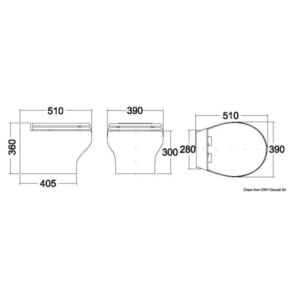 Tecma Silence Plus 2G Kratki električni toalet s Softclose - T -S2G024DW/D04C00