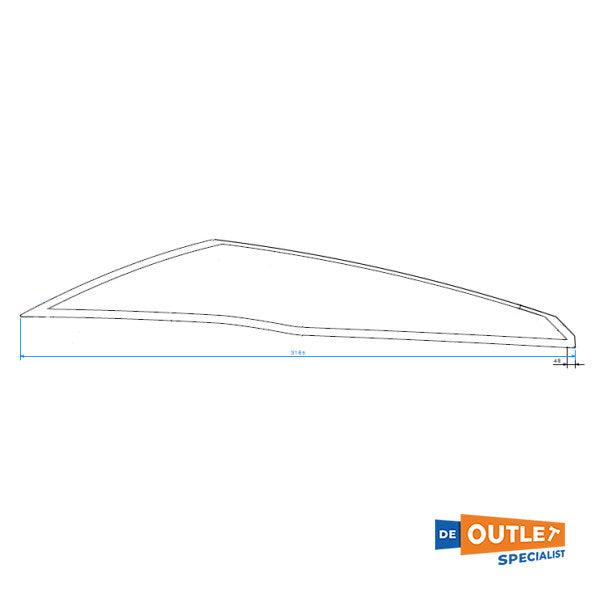 Lewmar Sealine S335 starboard side front window - TBF3391