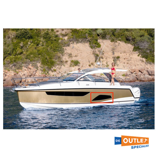 Прозорец на корпуса на Lewmar Sealine S335V от лявата страна с отвор за врата черен - TBF3694