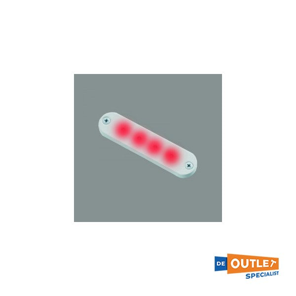 Світлодіодний точковий світильник червоний 12/24В IP65