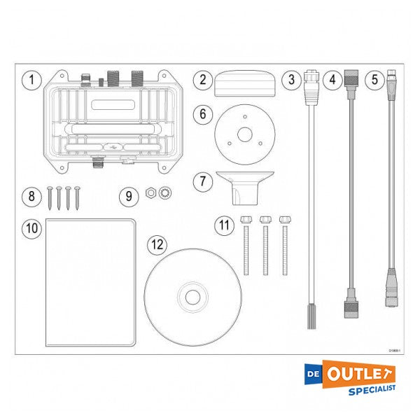 Raymarine AIS700 Classe B Transpondeur avec séparateur - E70476