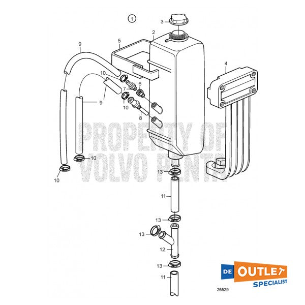 Volvo Penta D3-110 Ausgleichsbehälter-Kit - 21656191