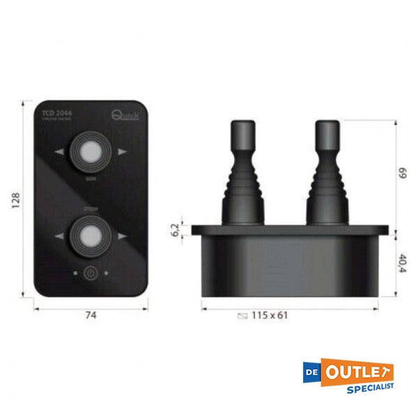 Quick TCD2044 Bow screw control panel Black for BTQ