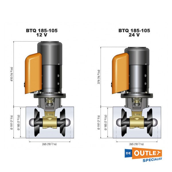 Quick BTQ185 105 KGF DUO-PROP BOOG DRIGHT 12V