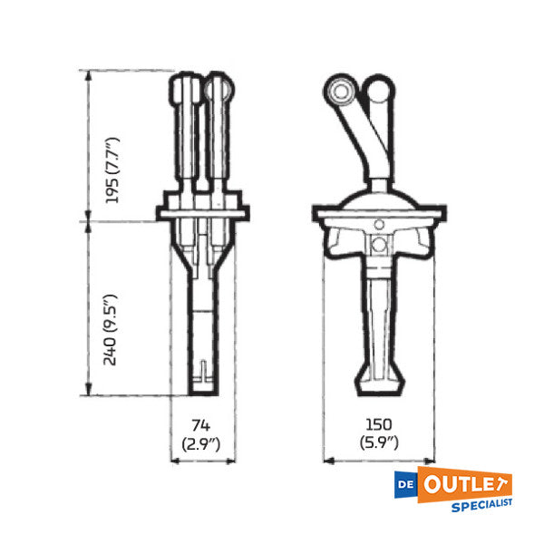 Ultraflex B208 mechanische Drosselklappenregler - 37654C