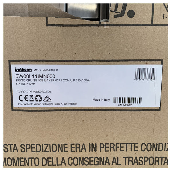 صانعة الثلج من الفولاذ المقاوم للصدأ Isotherm Low Profile 22 رطل في اليوم - 5W08L11IMN000