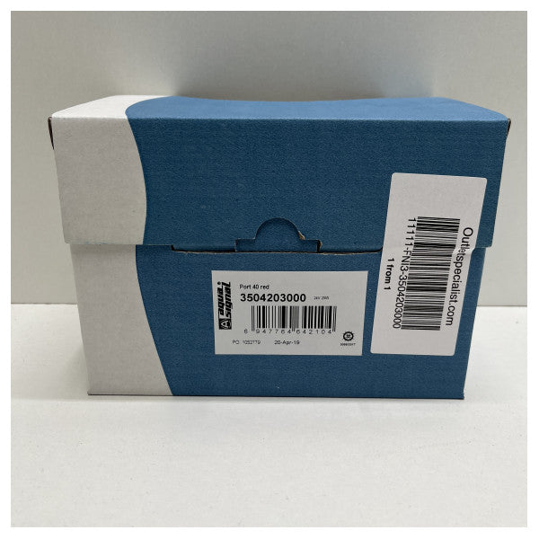 Aqua Signal Series 40 black port navigationslys RED 24V - 3504203000