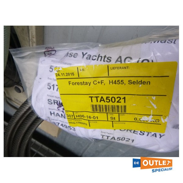 Selden RVS 304S voorstag voor Hanse 455 - TTA5021